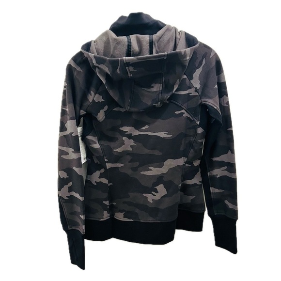 Athleta Triumph Printed Hoodie NWT Small Camouflage black gray sweatshirt - Picture 3 of 13